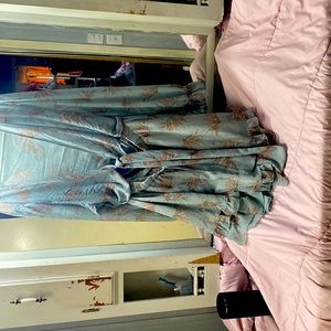 Floral skirt and matching top , see though but stylish